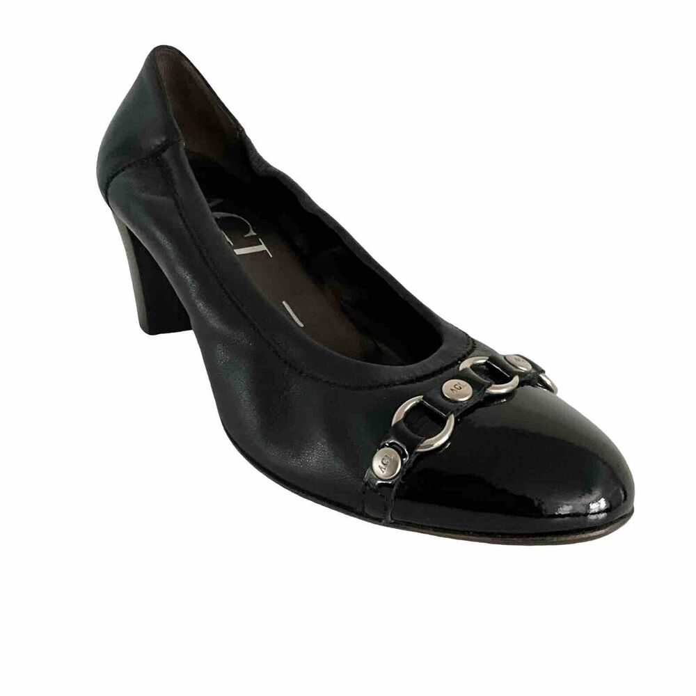 AGL Attilio Giusti Leombruni Patent Leather Ballet Flats Black 39.5